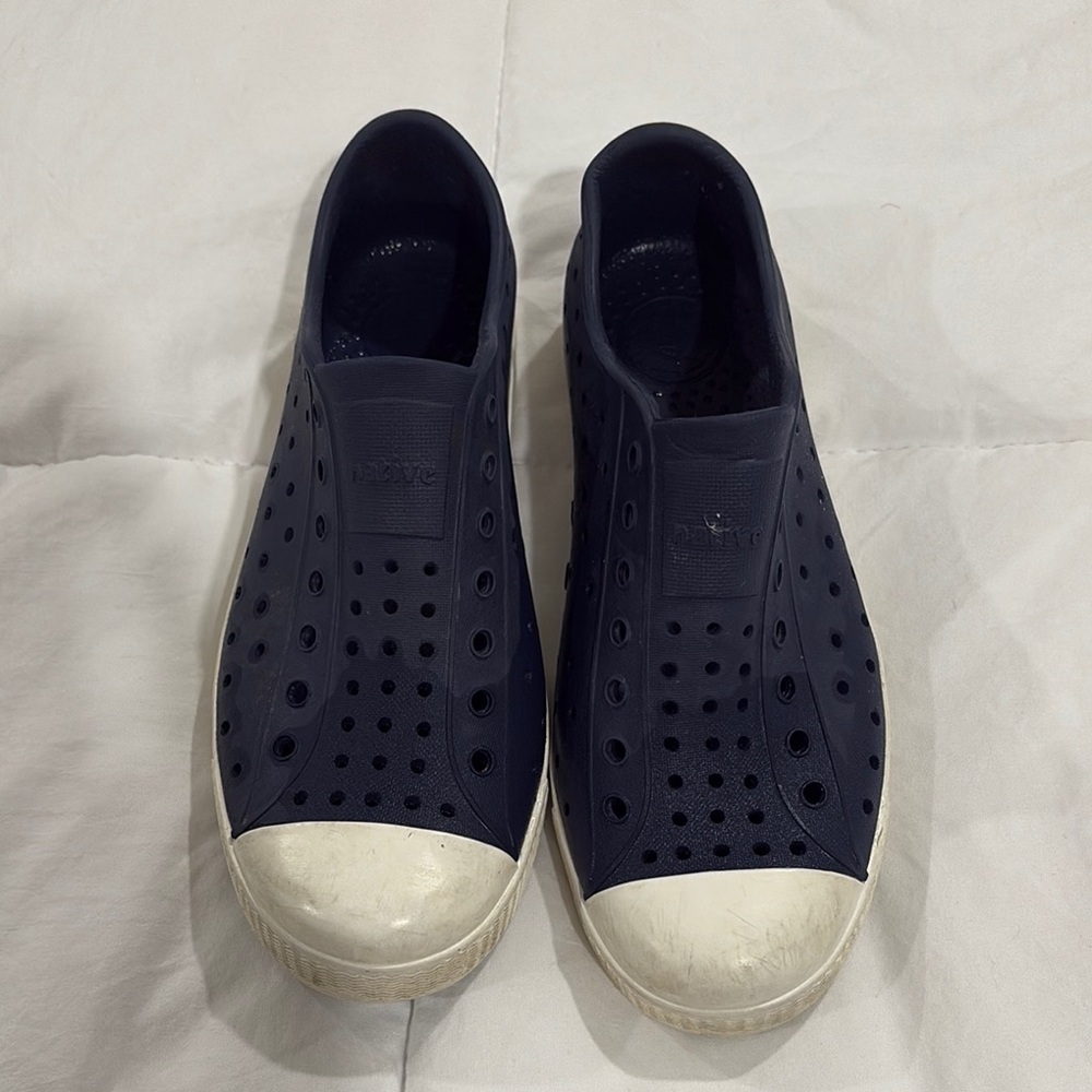 Native Shoes Blue and White Water Shoes Slip-On